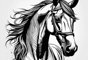Mustang horse blood tattoo idea