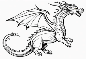 Flying dragon tattoo idea