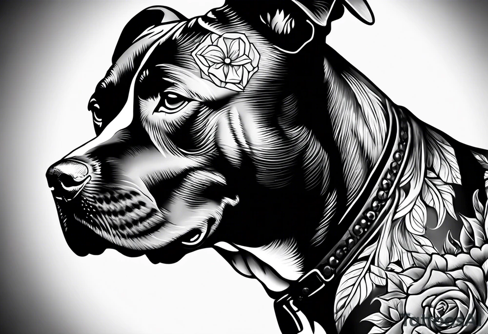 American staffordshire tattoo idea