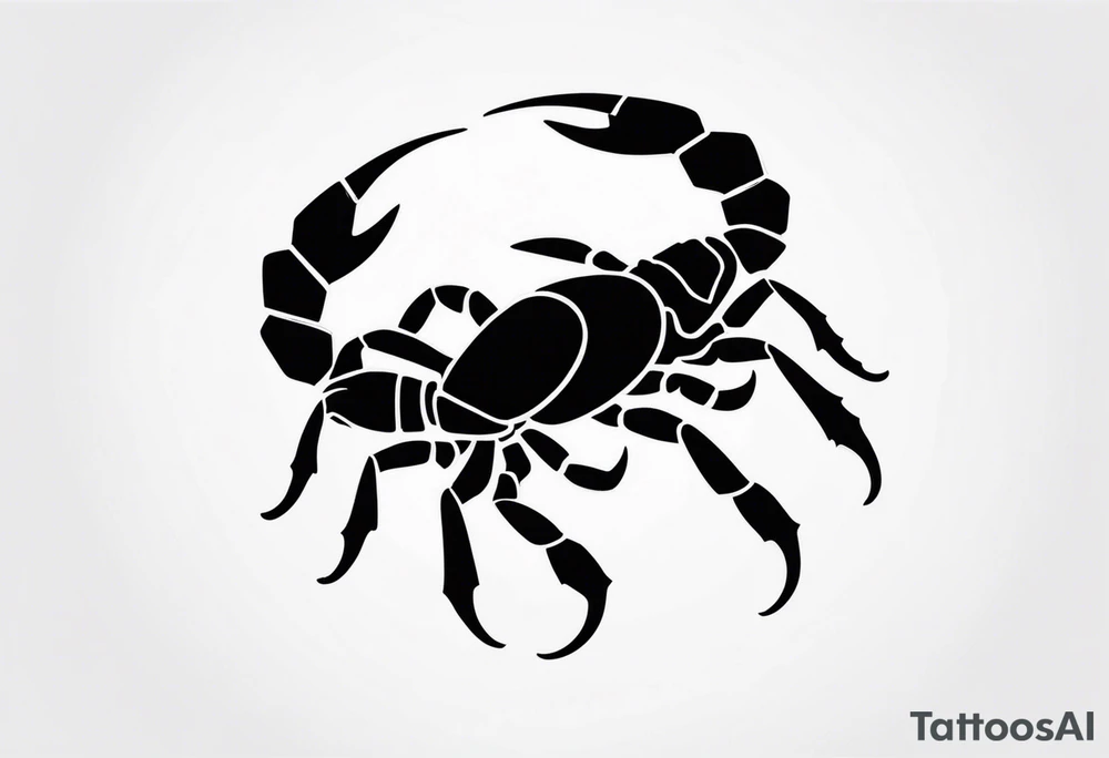 small cartoon scorpion tattoo idea