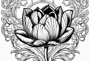Gothic Dutch tulips tattoo tattoo idea