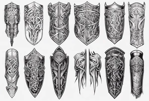 Viking leg armor tattoo idea