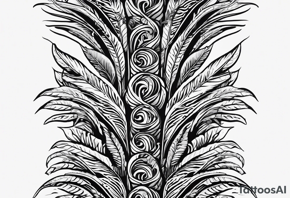 Sword fern tattoo idea