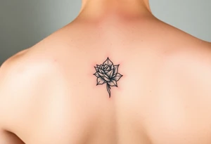Simple minimalist feminine tattoo small line art on arm tattoo idea