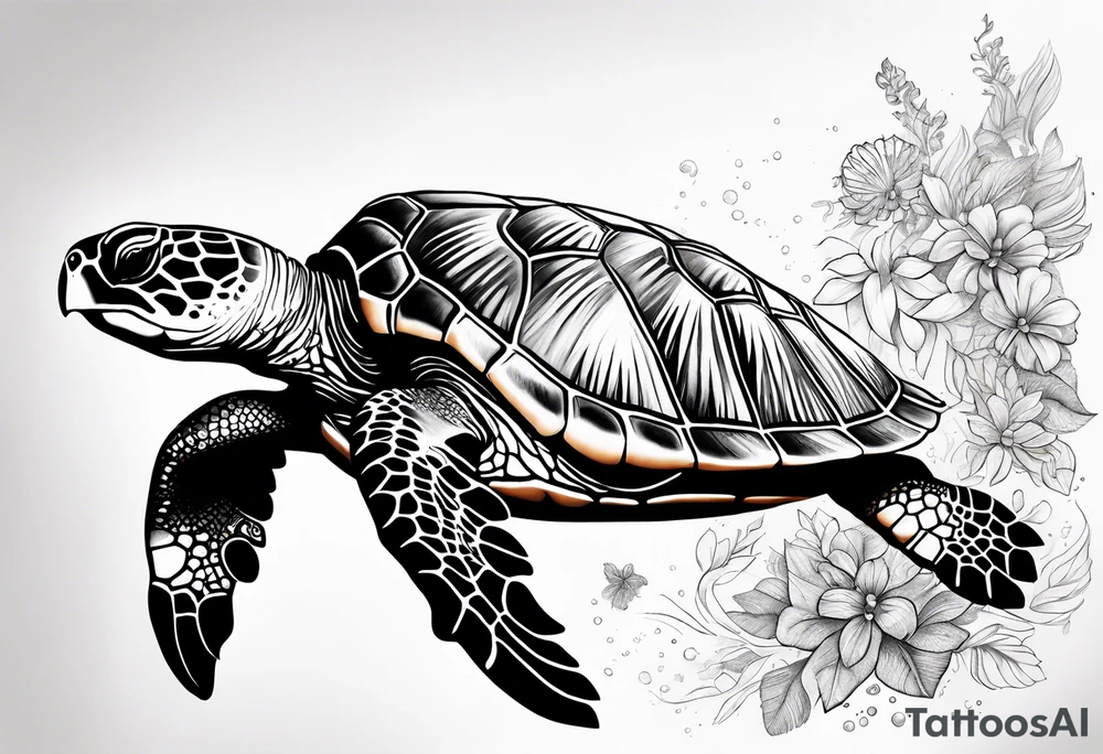 sea turtle tattoo idea