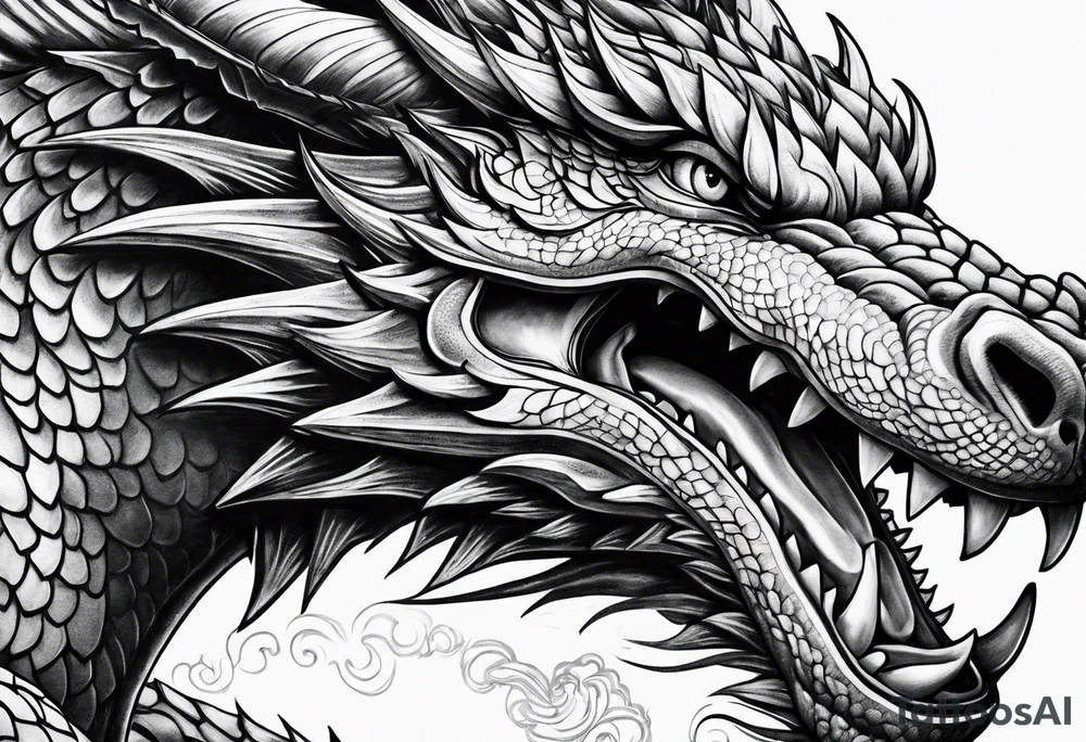 roaring dragons tattoo idea