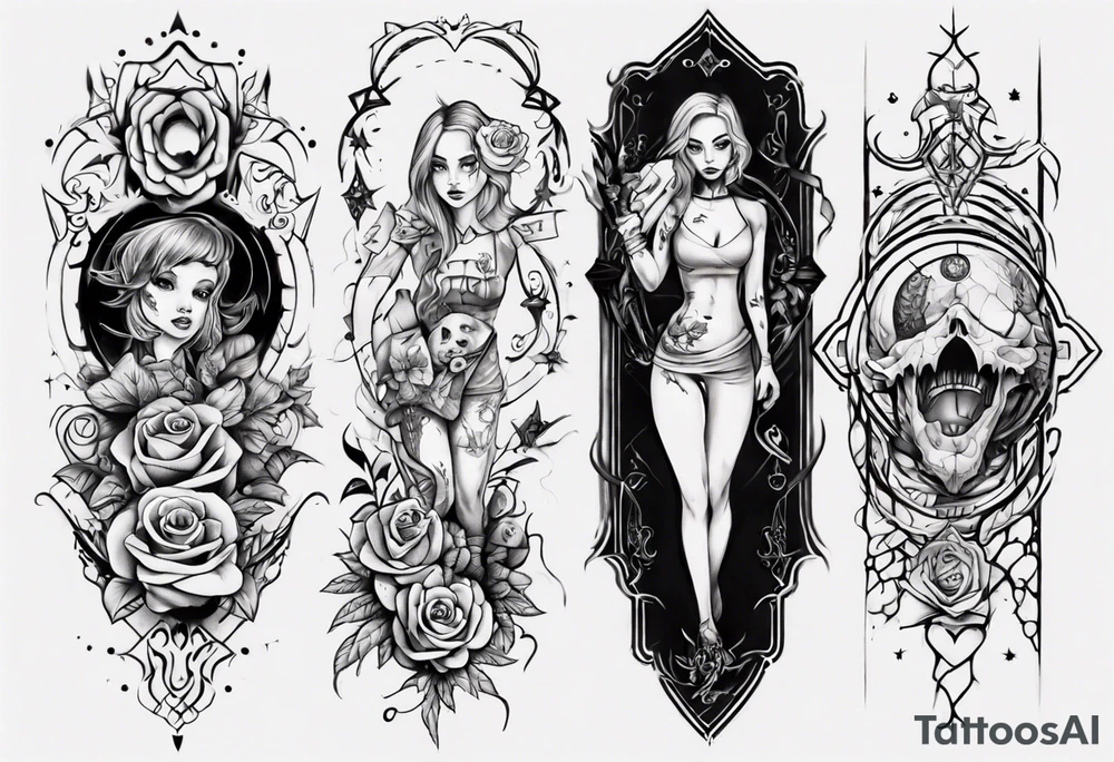 Female forearm tattoo daughter son not Gothic tattoo idea