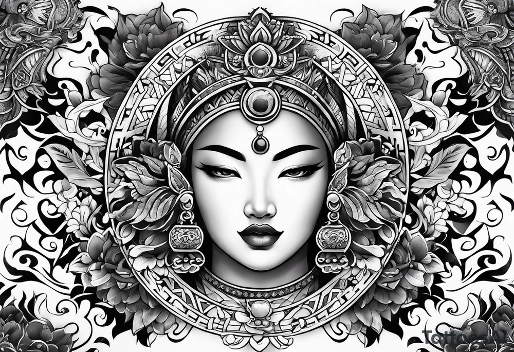 South Korean chest tattoo tattoo idea