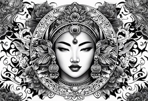 South Korean chest tattoo tattoo idea