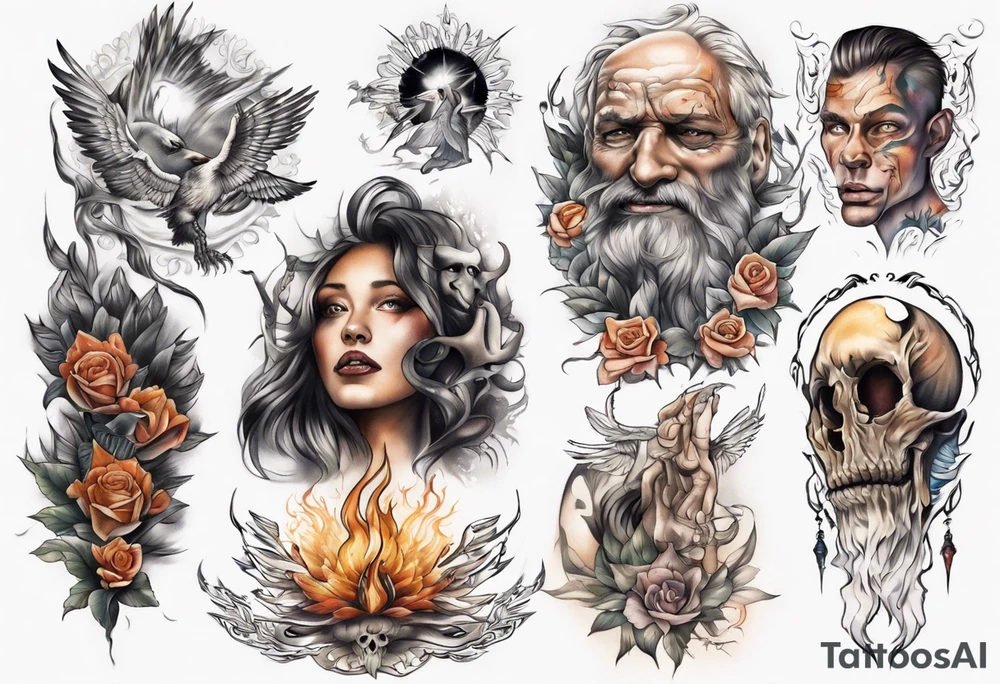 Light liberating people from fear tattoo idea