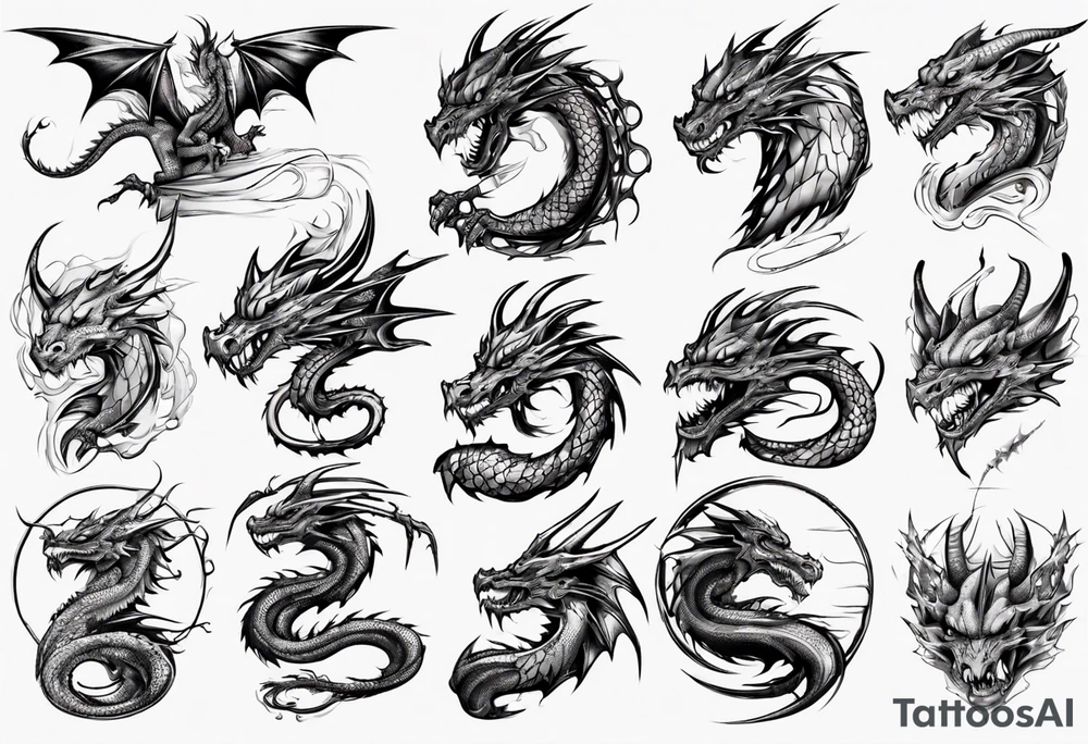 computer dragon tattoo idea