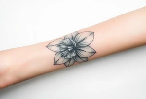 Narcissus flower on forearm tattoo idea