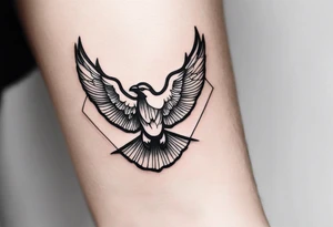 unique minimalist tattoo on ankle symbolizing freedom tattoo idea