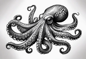 realistic octopus tattoo idea