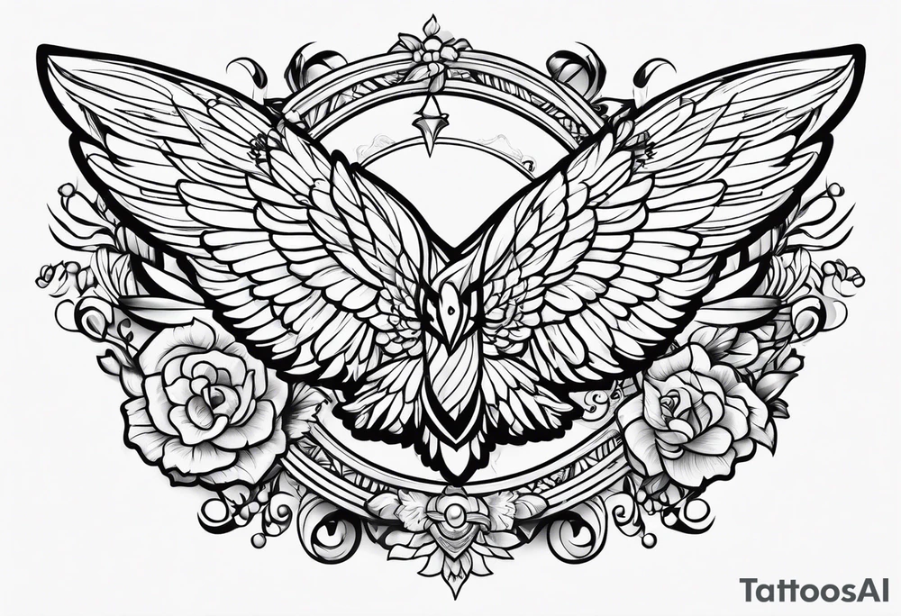 Pombo voando tattoo idea