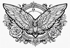 Pombo voando tattoo idea