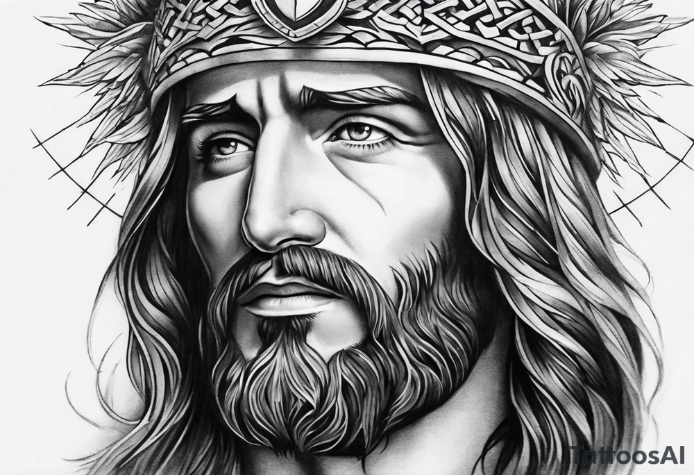 Looking to do a cover up on my ankle and cover my Lower leg. Thinking a Jesus theme tattoo tattoo idea