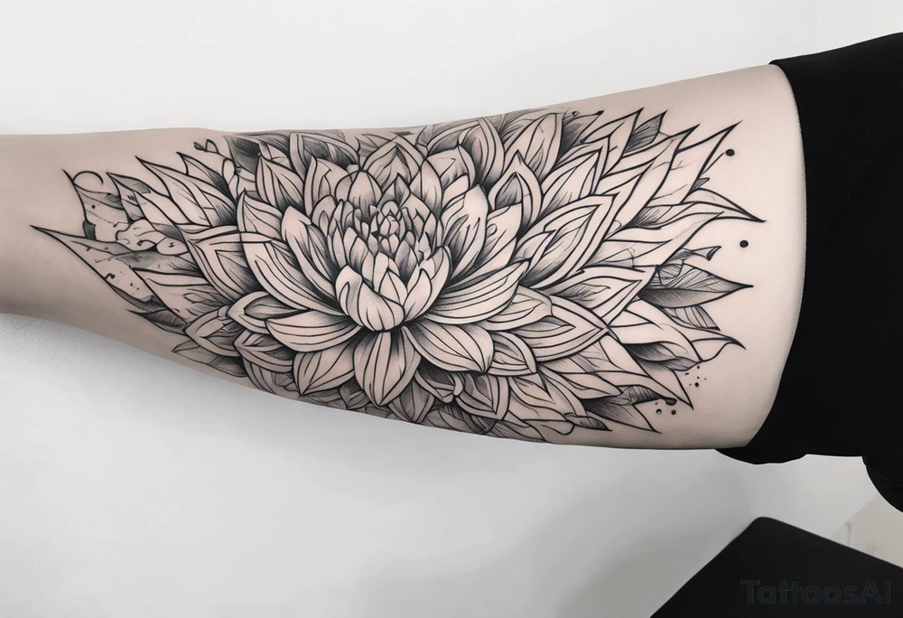 leg big naturalistic flow tattoo tattoo idea