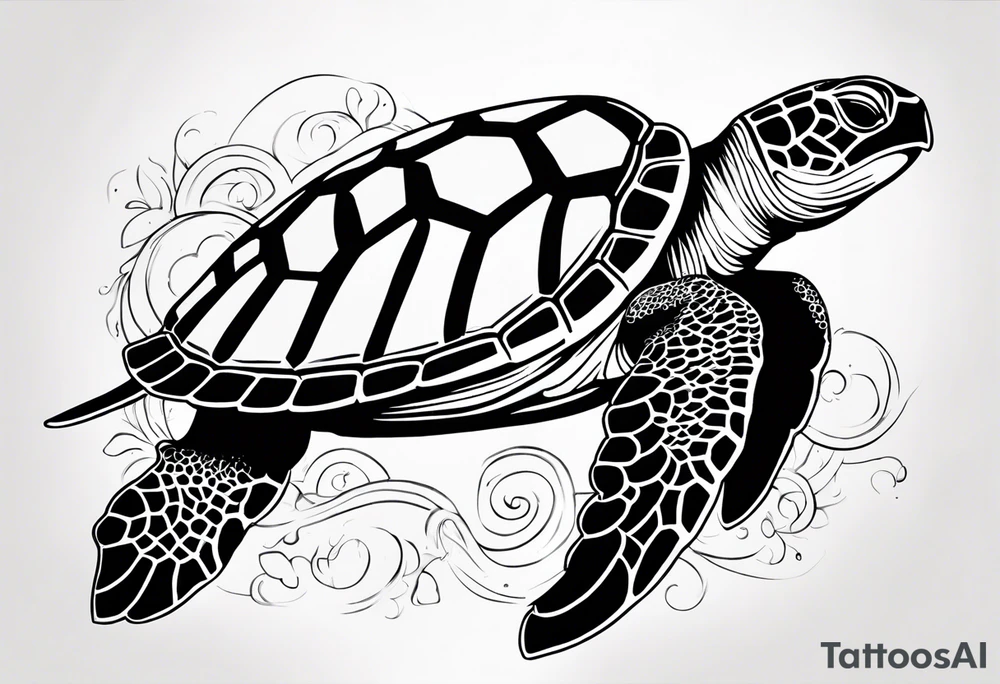 Sea turtle tattoo idea