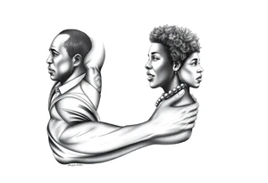 Civil rights and black liberation of African American historic figures and events and 1950’s - 1970’s theme tattoo idea