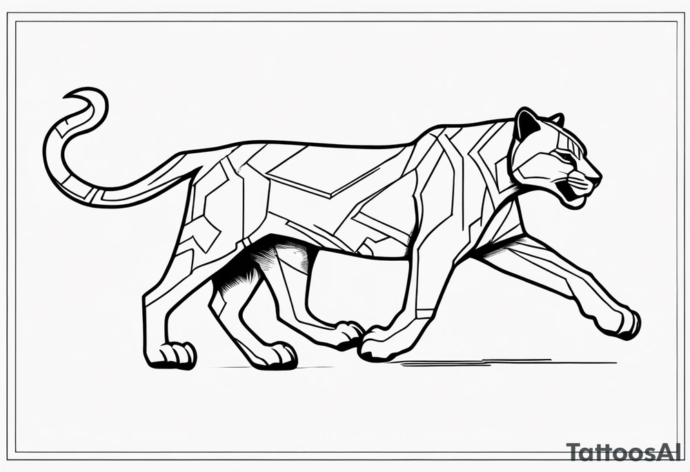 Black Panther hunting tattoo idea