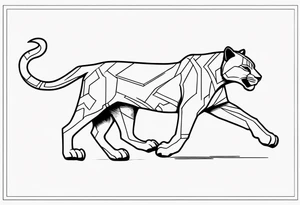 Black Panther hunting tattoo idea