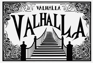 Valhalla stairs fog tattoo idea