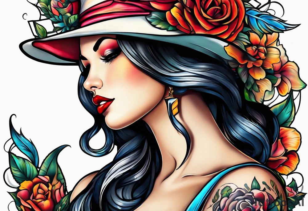 Pinup girl tattoo idea