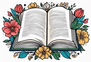 open bible
old school vintage simple traditional design surrounded by vintage flowers


bold color simple tattoo idea
