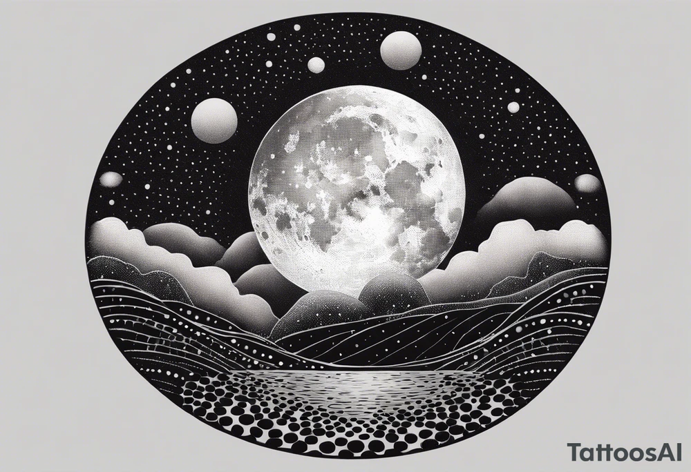 sacred moon tattoo idea