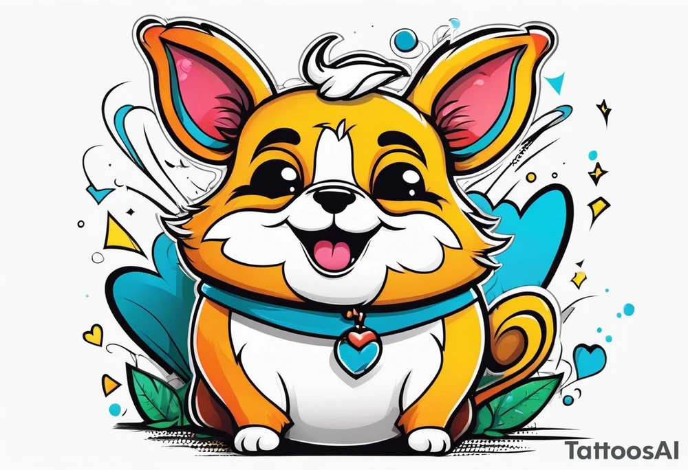 ursinho fofo pequeno com traços finos tattoo idea