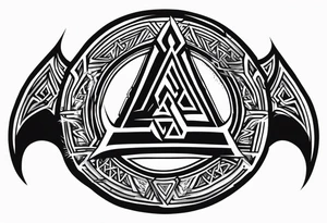 Valhalla berserker round shield axe
Valknut tattoo idea