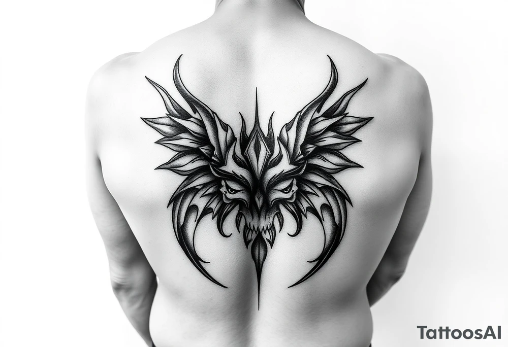bdsm inspired full butt tattoo for a man tattoo idea