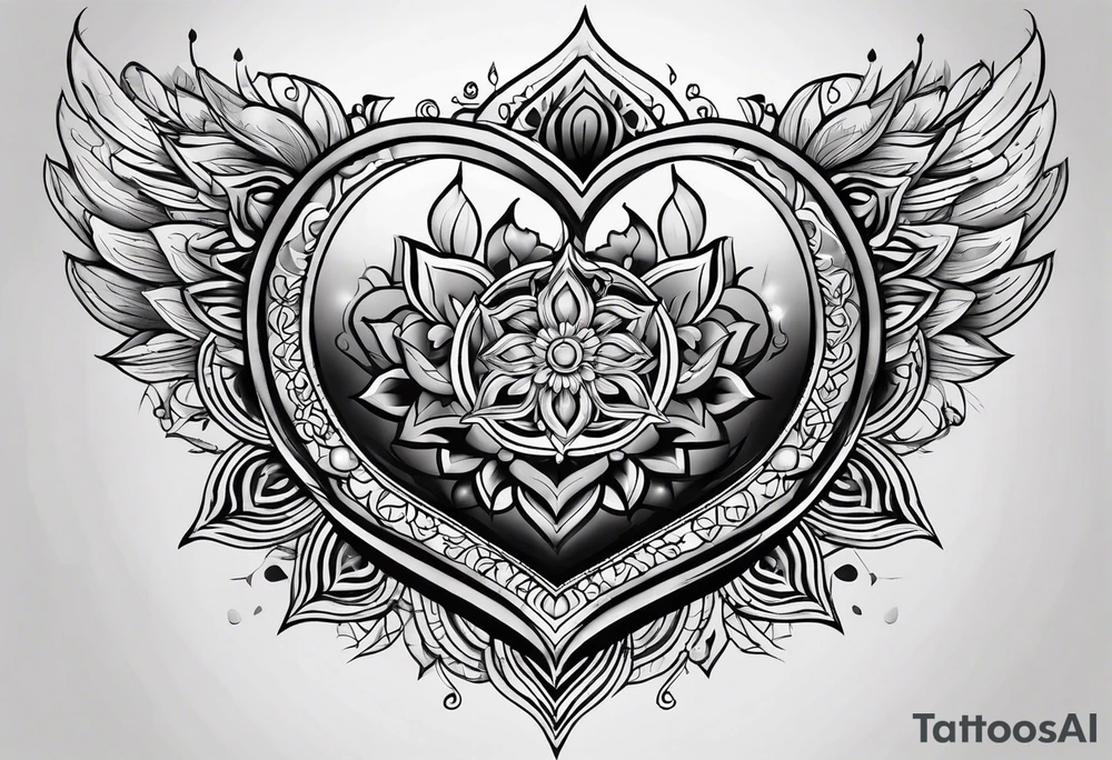 Heart chakra tattoo idea