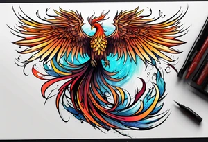 Rising Phoenix tattoo idea
