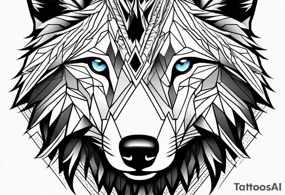 Mountains, wolf eyes underneath tattoo idea