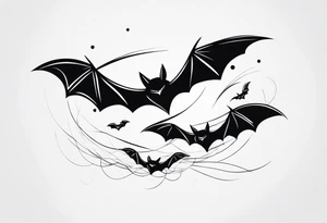 Bats in Flight tattoo idea