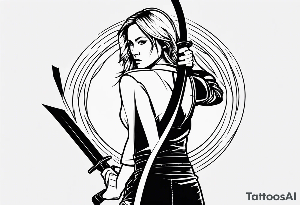 kill bill inspired minimalist tattoo idea