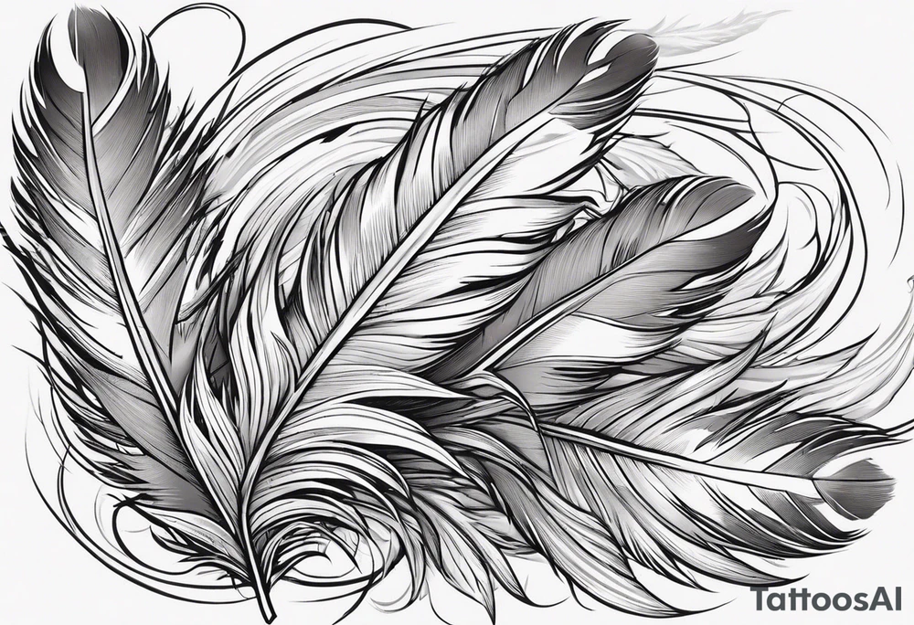 The tattoo begins on the left arm, at the elbow, where feathers are flying under the action of the wind towards the left hand. These feathers share the air space with branches that have leaves, and both elements move together up the left arm. As they approach the shoulder, some lightning appears between them. At this point, the feathers start to converge toward the left chest, where a vortex of energy reveals the head of an owl. The branches converge toward the left side of the back, passing over the shoulder. On the left side of the back, there is a dense, psychedelic element representing the energy of life's creation, with references to the earth, element, and planet. There is also a clay house in this area. tattoo idea