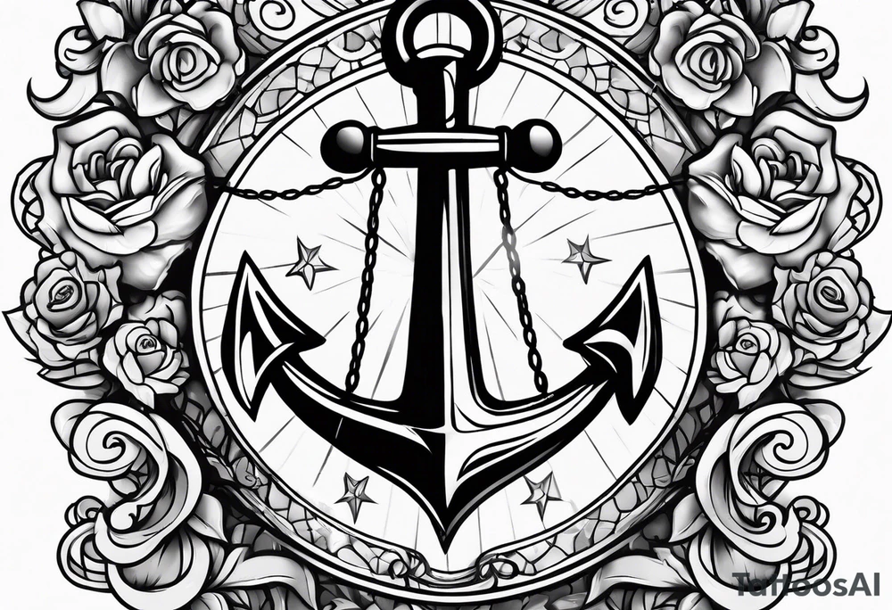 Anchor and Cross tattoo idea