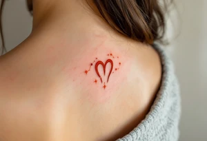 A fiery Aries constellation tattoo in red and orange hues captures the bold spirit of the zodiac’s first sign. tattoo idea