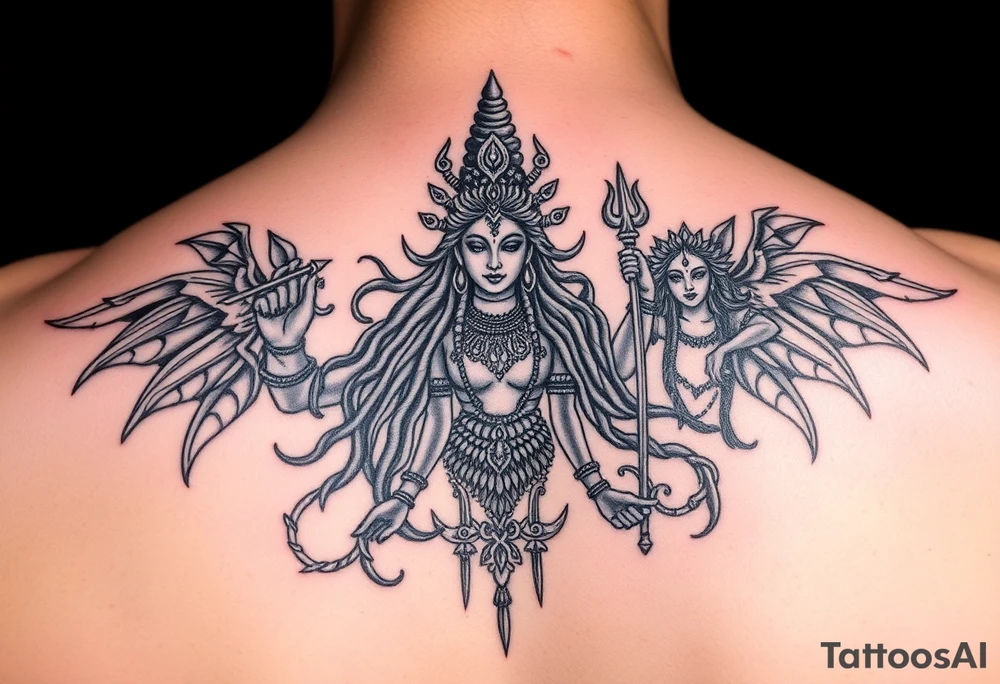 Lord Shiva, Godess Kali, Godess Lilith tattoo idea