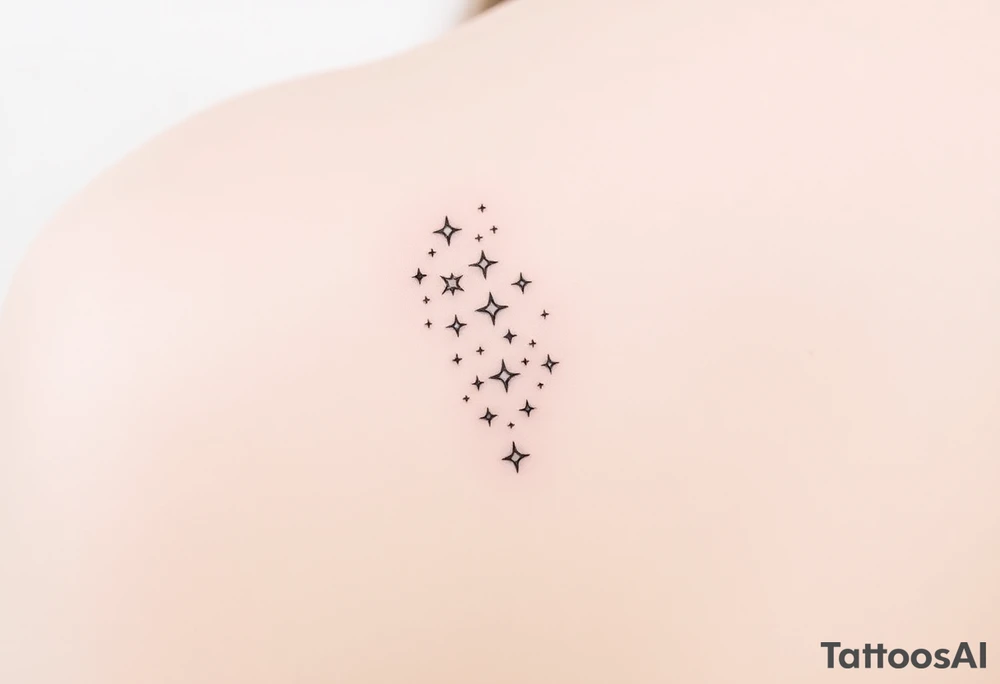 Cascade of stars tattoo idea