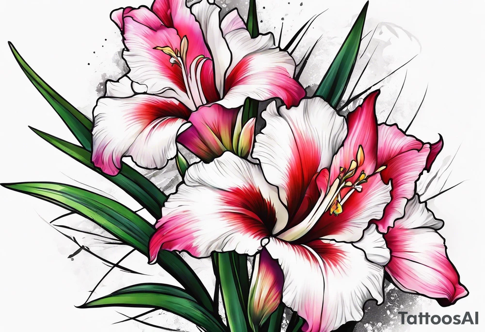 gladiolus design tattoo idea