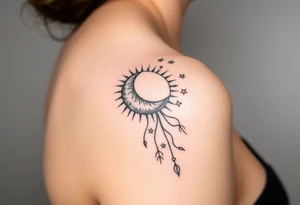 The sun the moon and the stars cascading tattoo idea