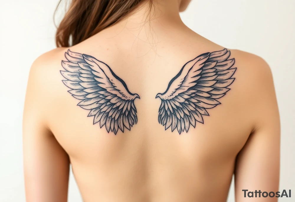 meaningful wings tattoo idea