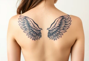 meaningful wings tattoo idea