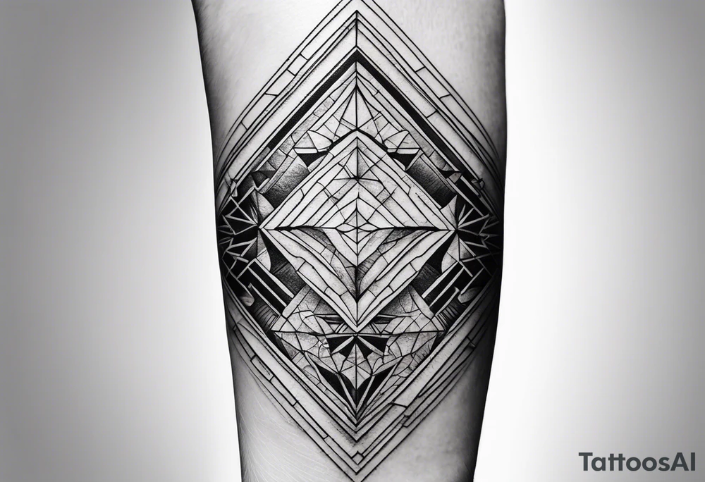 forearm tattoo, geometric, subtle, men, tattoo idea