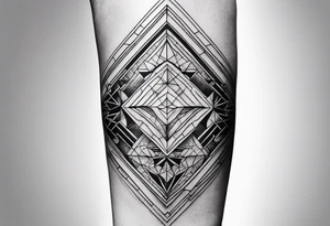 forearm tattoo, geometric, subtle, men, tattoo idea
