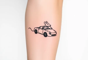 Mouse driving car tattoo idea
